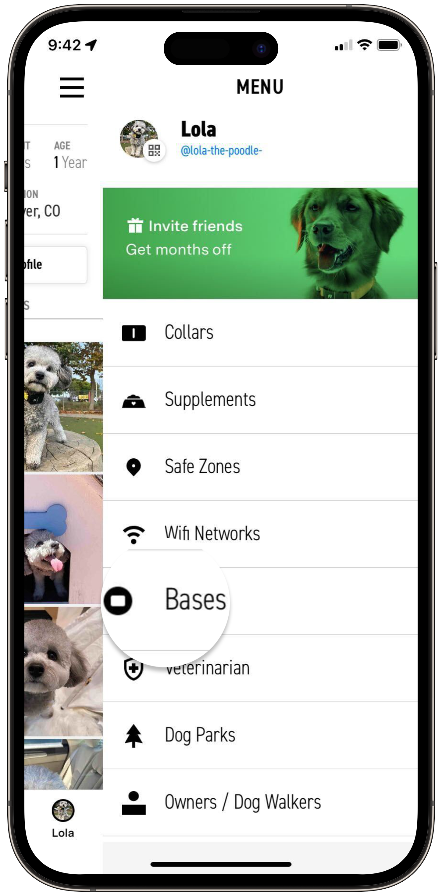 Bases Menu iOS