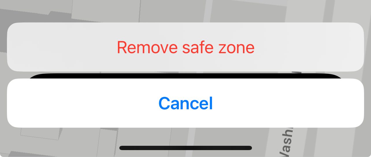 Remove safe zone icon