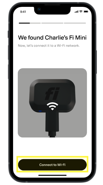 Hervorgehobene Schaltfläche Mit WLAN verbinden